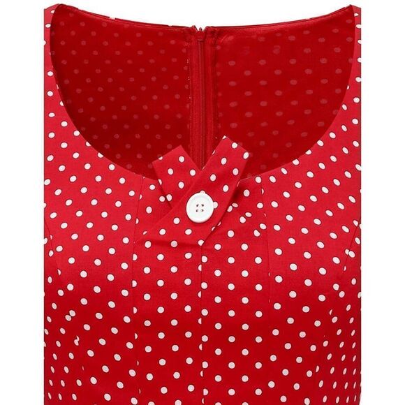 ❤️ Pinup 1950s Retro Red Polka Dot Disney Minnie Mouse Dress S, XL NWT - Picture 6 of 17